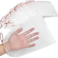 Nylon witte palmnet beschermende zakken met trekkoord, vogel- en insectenwerend netzakken