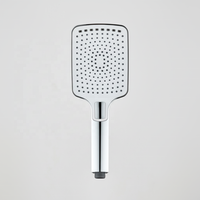 Douche à main moderne 4 modes, légère, durable, avec panneau carré-rond chromé, installation facile pour salle de bain