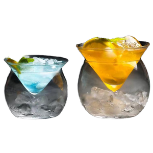 Vasos de Vidrio Vintage de 2 Piezas al por Mayor, 6 oz 180 ml, Personalizables para Fiestas - Product Image 1