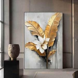 Bức tranh Hoa vàng vẽ tay quy mô lớn trên vải nghệ thuật treo tường hiện đại cho phòng khách nhà khách sạn quán cà phê văn phòng - Product Image 3