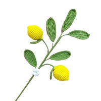 2026 Op maat gemaakte gebreide multi-head fruit haakbloemen katoenen garen patches citroen gardenia bosbes gardenia bosbes haakwerk