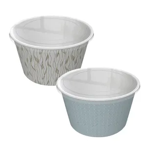 Manufacturers Customize Logo Design Printing Single Wall Soup, Salad Instant Noodles Takeaway Paper Cups Bowls/