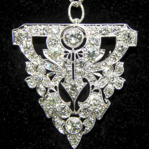 Gorgeous 2.75ct Diamond Drop Pendant & <b>14k</b> White <b>Gold</b> <b>Necklace</b> - Product Image 1