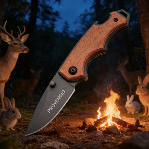 มีดพับขนาดเล็ก EDC ทำจากไม้พะยูงคุณภาพสูง สำหรับล่าสัตว์ ตัดผลไม้ พร้อมที่เปิดขวด ไขควงปากแบน - Product Image 1