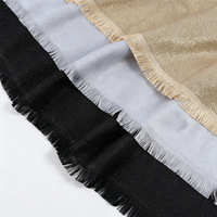 Nouvel Arrivage Transfrontalier : Foulard en Soie Bicolore Argenté, Tendance, Respirant et Doux, pour la Tête