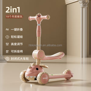 <span class=keywords><strong>Petit</strong></span> <span class=keywords><strong>dinosaure</strong></span> pliant scooter pour enfants 3-8 ans enfants <span class=keywords><strong>pieds</strong></span> 3 roues coup de pied scooter pour enfants - Product Image 2