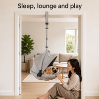 Hamac pour chat USMILEPET à suspendre sur le cadre de porte, avec tissu doux amovible et lavable, espace de repos et de balancement 3 en 1, jusqu'à 8 kg