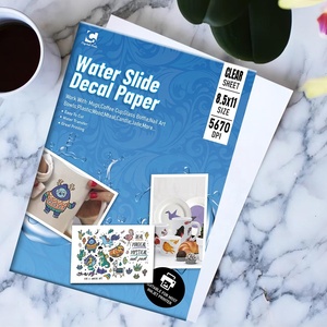 Full Color Crystalcode Water <strong>Transfer</strong> Printing Blue Base Clear <strong>Waterslide</strong> Decal Paper for Inkjet Printer - Product Image 2