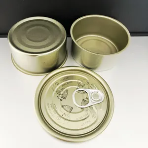 OEM Canned Tuna Fish made of tin plate in round shape tomato small quantity factory empty food tin cans