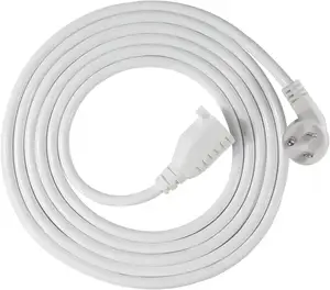 10FT Flat Plug Extension Cord Low Profile Right Angle Flat Plug Extension Cord with 3 Prong Grounded Low Profile