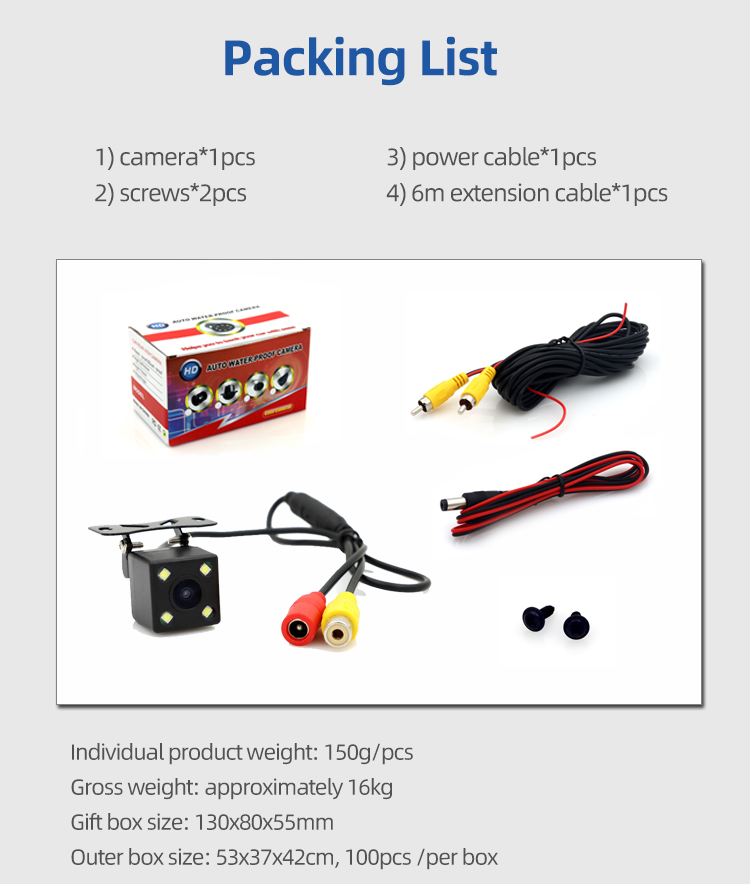 กล้องถอยหลัง CCD 4LEDs