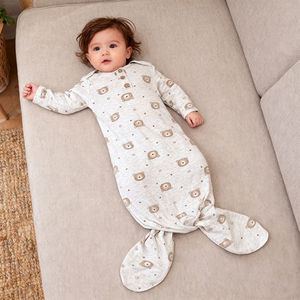 0-6 ay bebek uyku tulumları pamuk bebek uyku tulumu baskı uyuyan toptan önlük yenidoğan kundak bebek pijama bebek ile - Product Image 1