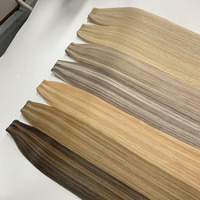 Extensions de cheveux humains 100% vierges Remy russes de qualité supérieure, tissages Genius invisibles, double épaisseur, lisses et soyeux, micro-liens colorés