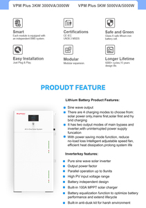 All-In-One Home Energy Storage Solar Charge System 10kWh 5k with <b>48v</b> 200Ah Lithium <b>Battery</b> Pack - Product Image 2