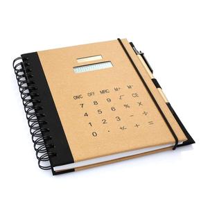 Multi-função espiral <span class=keywords><strong>Notebook</strong></span> 8 dígitos calculadora papel escola escritório Natal ano novo presente caneta calculadora saco incluído - Product Image 2