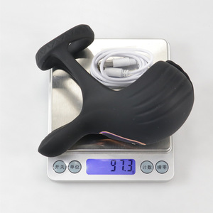 Glans Vibrator testis pria, mainan seks dewasa Chastity pemijat Glan bola skrotum cincin Penis bergetar - Product Image 3