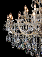 Luxueux élégant de style européen Maria Theresa 18 lumières bougie lustre lampe pour restaurant Banquet mariage événement