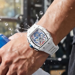Orologio Cronografo <span class=keywords><strong>da</strong></span> <span class=keywords><strong>Uomo</strong></span> Fashion con Secchiello per il Vino, Orologio Unico Multifunzione al Quarzo Impermeabile con Cinturino in Silicone, <span class=keywords><strong>Orologi</strong></span> all'Ingrosso 6827W - Product Image 3