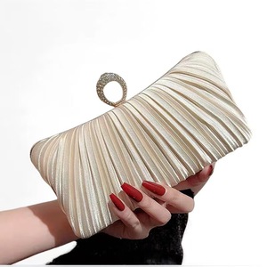 Luxury Classic Satin Silk Envelope <b>Clutch</b> Evening Bag Women Pearl Handle White Polyester Lining <b>Wedding</b> Banquet Purses Flap - Product Image 2
