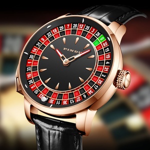 Montre pour homme de la série Player Gambling, design sportif, entièrement automatique, mécanique, thème jeu de roulette européenne et poker, idéale pour les soirées - Product Image 3