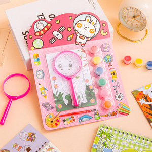 Kit de <span class=keywords><strong>dessin</strong></span> avec loupe pour élèves du primaire, enfants de maternelle, cadeau de fête - Thème animaux et nature, PP/non-tissé - Product Image 4