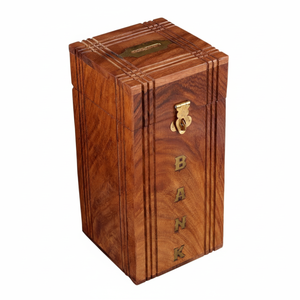 กระปุกออมสินไม้เนื้อแข็ง |   รับทำโลโก้ตามสั่ง |   โรงงานโดยตรง - Product Image 1