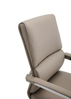 Silla de Oficina Ejecutiva de Cuero de Alta Calidad, Tapizada, Estilo Pastoral, para Iglesia, con Respaldo Medio