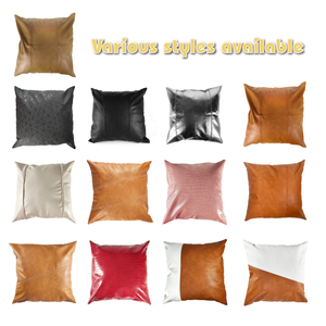 Offre Spéciale 18 pouces luxe salon <span class=keywords><strong>canapé</strong></span> barcelone housse de coussin, Vintage épais marron Faux <span class=keywords><strong>cuir</strong></span> jeter oreiller couvre <span class=keywords><strong>pour</strong></span> <span class=keywords><strong>canapé</strong></span> - Product Image 3