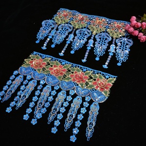 Decorazioni in Pizzo con Paillettes e Fiori 3D all'Ingrosso, Accessori per Abbigliamento in Stile Etnico - Product Image 4