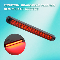 Luce Posteriore LED Rossa Omologata ECE 10-30V, Barra Luminosa Multifunzione per Freni e Posizione, per Camper, Roulotte, Camion, Barche e Rimorchi
