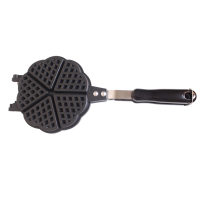 Pembuat Waffle Lipat 5 Bentuk Hati Anti Lengket dari Aluminium Cor 37x16cm untuk Kompor Gas di Dapur Rumah