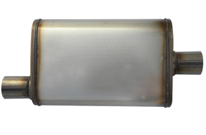 सार्वभौमिक मफलर <span class=keywords><strong>2</strong></span>.5 "दोहरी आउटलेट अल्युमिनेज्ड स्टील <span class=keywords><strong>2</strong></span>.5 इंच निकास दौड़ मफलर आक्रामक ध्वनि 12" - Product Image 2