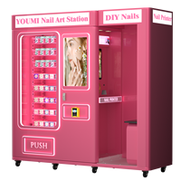 Mesin Vending Printer Nail Art Digital 3D Profesional Kapasitas Besar untuk Salon Kecantikan/Pusat Perbelanjaan