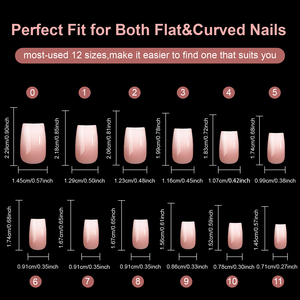 Directo de fábrica, armadura degradada de 120 piezas, parche francés para decoración de uñas, patrón cuadrado desmontable, sin uñas, uñas artificiales - Product Image 4
