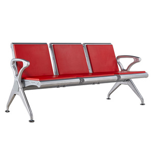 Silla de tres plazas Starlight de poliuretano con reposabrazos para áreas de espera de aeropuertos y espacios públicos - Product Image 3