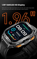 Montre connectée étanche GPS X5 Amoled 5ATM pour hommes avec boussole GNSS double bande intégrée, montre connectée sportive PK T-Rex 3