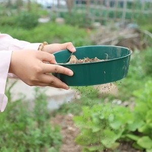 Tamis à terre rond en plastique, tamis de jardinage, plateau de tamisage portable pour terreau et pierres, filtre à pierres, pour jardinage domestique et plantes - Product Image 2