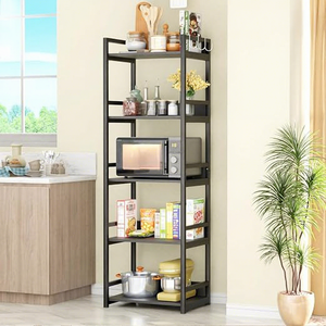 Estante de Almacenamiento Metálico de Cinco Niveles, Organizador de Cocina Multifuncional para Horno de Microondas y Utensilios de Cocina, Diseño Minimalista - Product Image 2