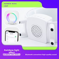 Lampe musicale arc-en-ciel, lampe de chevet avec haut-parleur, chargeur sans fil, lumière ambiante colorée, lampe de bureau, veilleuse intelligente