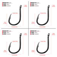 200 pièces/paquet Petits hameçons de pêche à haute teneur en carbone pour appâts, hameçons Drop Shot, hameçons pour vers, pour Black-bass, Crappie, Walleye, Panfish