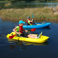 Plateforme de kayak pour enfants avec pagaie, gilet de sauvetage, polyéthylène haute densité léger, stable, capacité de 52 kg pour les sports nautiques
