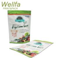Sac De Plastico OEM 500g Sacs D'emballage Alimentaire Farine De Blé Avoine Doypack Avec Fermeture Éclair/Fenêtre