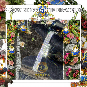 Bracelet Tennis Moissanite 2 Rangs 3mm, Bijoux de Mode Hip Hop, Plaqué Rhodium, Unisexe, Argent 925 Certifié, Sertissage Bezel Iced - Product Image 2