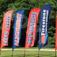 Publicité extérieure larme drapeau bannière usine en gros personnalisé 1 pièce gratuit colorant Sublimation impression imprimé Promo CN;GUA