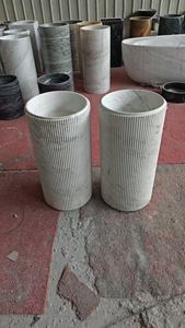 Chậu rửa mặt bằng đá cẩm thạch trắng Carrara, kiểu cột, khuyến mãi nóng - Product Image 4