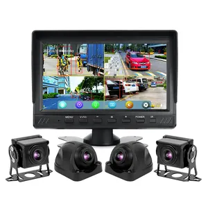 Monitor de visión nocturna para camión, cámara de visión trasera de coche, 7 pulgadas, AHD, 4 canales, grabación BSD, DVR, 1080P, pantalla IPS, compatible con detección de punto ciego
