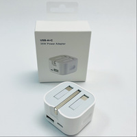 Cargador de pared PD de 35W con enchufe británico para iPhone, cargador de pared con doble USB tipo C, cargador para iPhone, Samsung, Huawei