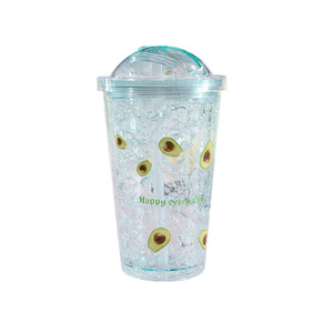 Zhen Ai Astronaut Themed Transparent Double Walled Plastic Straw Cup Reusable Gift Cup For Child - Product Image 5