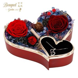 Caja de Joyería con Forma de Corazón y Rosa Seca Preservada para el Día de la Madre 2026, Regalo para Mamá y Novia, Flor Eterna para el Día de San Valentín - Product Image 4