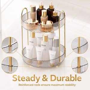 Organizador de Cosméticos Giratorio Redondo de Lujo 360 °   Estante de Almacenamiento Giratorio para Baño, para Uso Doméstico - Product Image 6